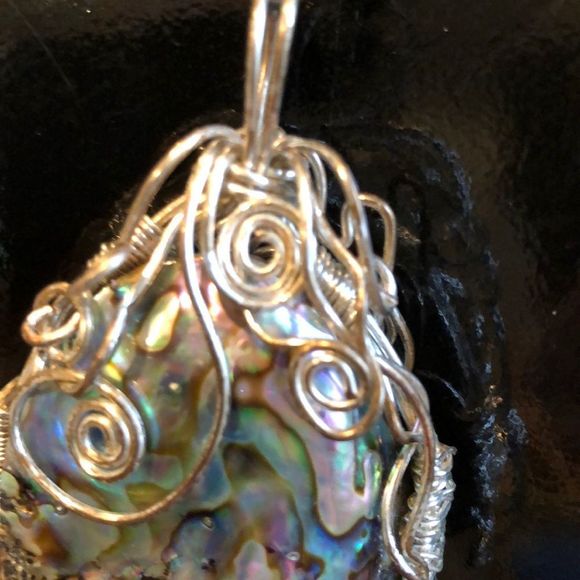 Sterling silver handmade alabaster chunky chain - Picture 9 of 12